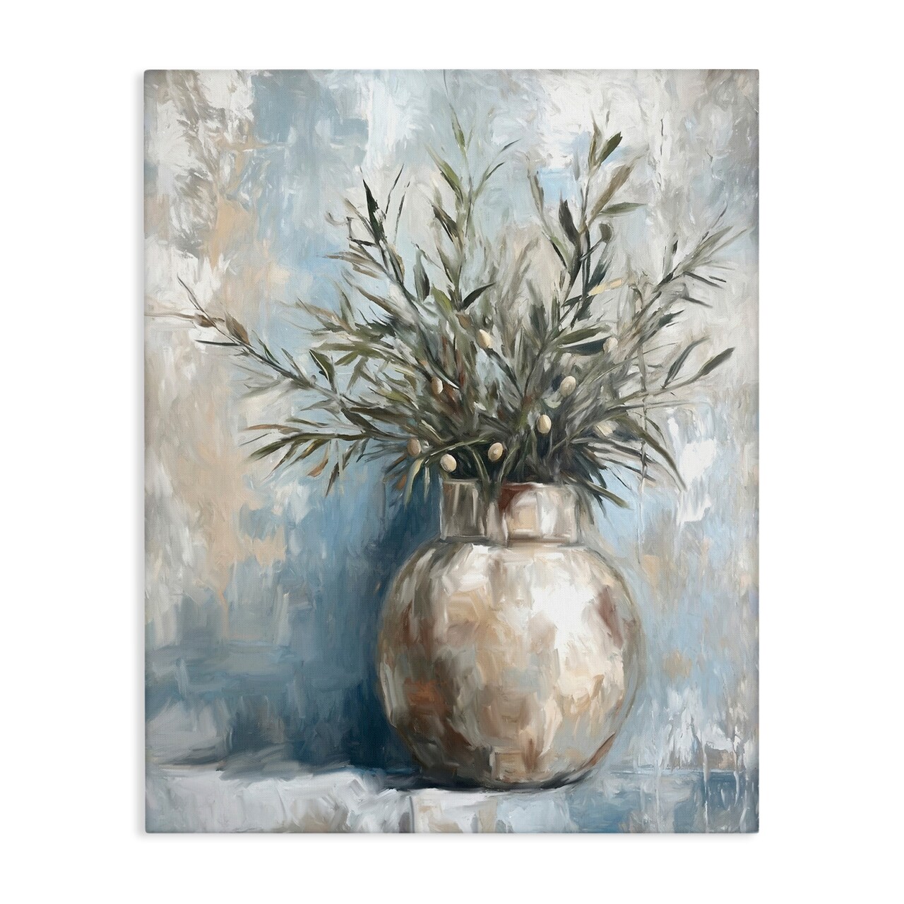Stupell Industries Potted Olive Branches Canvas Design By Ramona Murdock